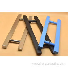 Stainless steel H type glass door handle Hardware